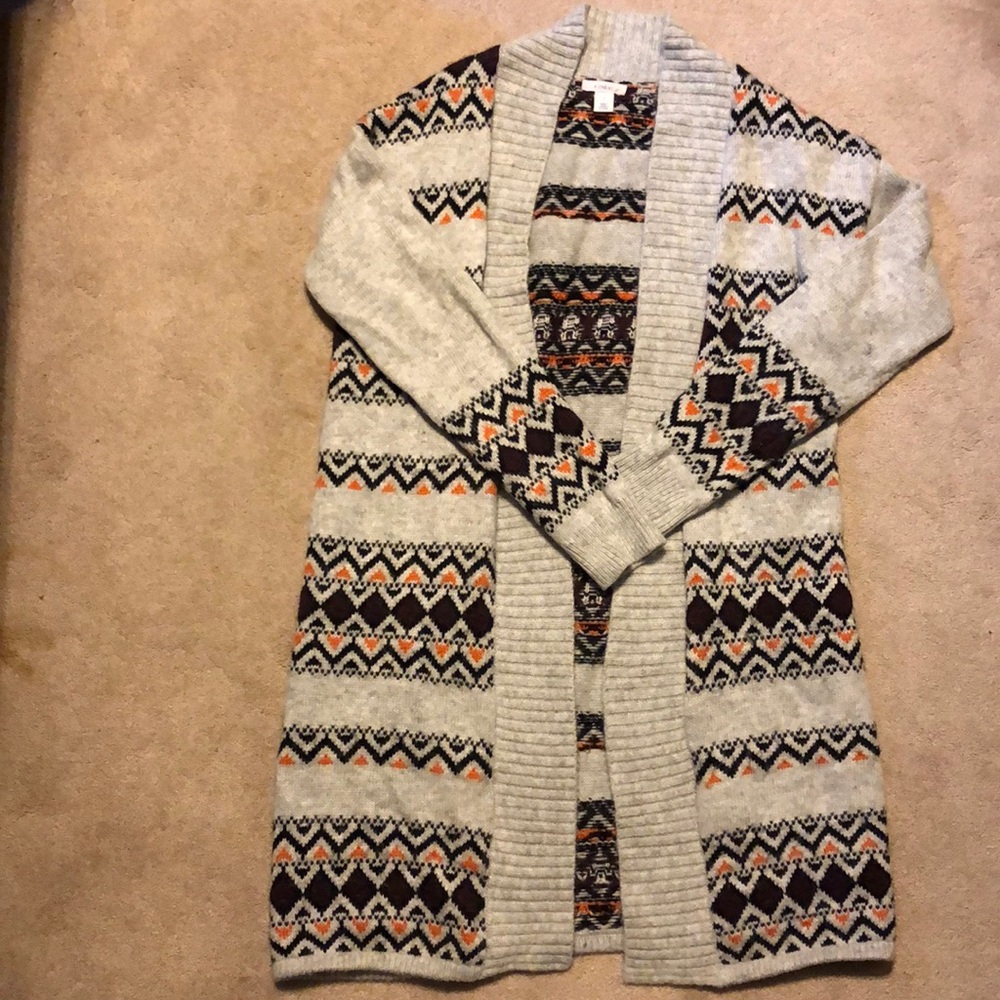 Knee length sweater